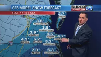 How much snow will we see? Models point to several inches over a few days