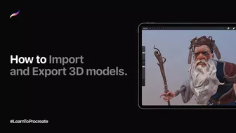 How to Import and Export 3D models in Procreate