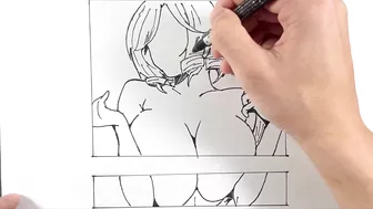 【Marker pen】Drawing technique./Illustration making/anime girl【終末のハーレム】