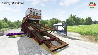 Trucks Cars vs Massive Speed Bumps Cars vs Rails Beamng DIOR Games #115