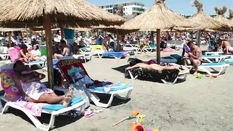 Plaja Navodari Beach 4K VIDEO  Sun Summer Party Fun Mamaia Bikini Beach.