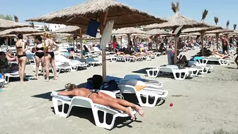 Plaja Navodari Beach 4K VIDEO  Sun Summer Party Fun Mamaia Bikini Beach.