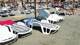 Plaja Navodari Beach 4K VIDEO  Sun Summer Party Fun Mamaia Bikini Beach.