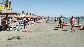 Plaja Navodari Beach 4K VIDEO  Sun Summer Party Fun Mamaia Bikini Beach.