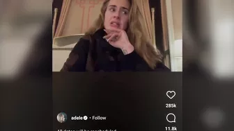 Adele CRYING on INSTAGRAM