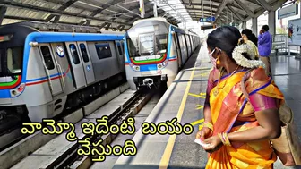 return journey in Metro | Travel in hyd | wonderful feeling my wife | Family vlogs | Gunti nagaraju