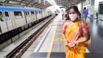 return journey in Metro | Travel in hyd | wonderful feeling my wife | Family vlogs | Gunti nagaraju