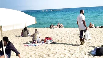 Barcelona beach walk ????️summer beach Nova Icaria