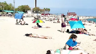 Barcelona beach walk ????️summer beach Nova Icaria