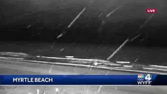 WATCH: Sleet, freezing rain flurries fall in Myrtle Beach, South Carolina