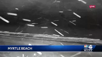 WATCH: Sleet, freezing rain flurries fall in Myrtle Beach, South Carolina