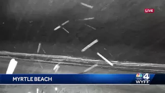 WATCH: Sleet, freezing rain flurries fall in Myrtle Beach, South Carolina