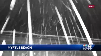 WATCH: Sleet, freezing rain flurries fall in Myrtle Beach, South Carolina