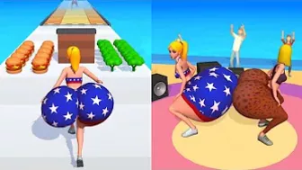 Twerk Race 3D Gameplay Trailer iOS, Android Walkthrough All Hot Levels RFDHG