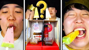 Mystery Sauce Challenge l Watermelon Ice Cream Mukbang l TikTok Funny Video #Shorts