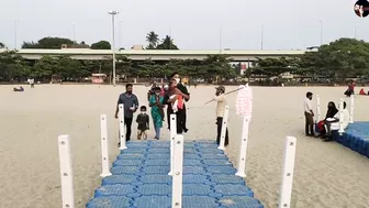 first ever sea floating bridge in Alappuzha | floating bridge alappuzha beach | YOLO : 143