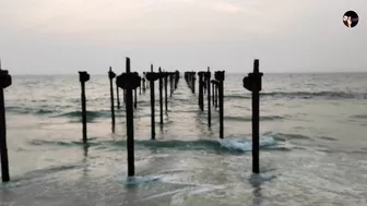 first ever sea floating bridge in Alappuzha | floating bridge alappuzha beach | YOLO : 143