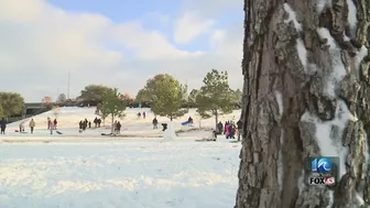 Dozens find places to sled across Virginia Beach with sledding at Mount Trashmore banned