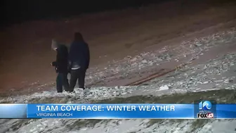 Dozens find places to sled across Virginia Beach with sledding at Mount Trashmore banned