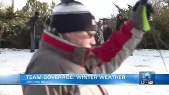 Dozens find places to sled across Virginia Beach with sledding at Mount Trashmore banned