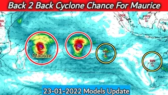 Track of Upcoming Tropical Cyclone For Maurice By Models - 23 Jan, 2022