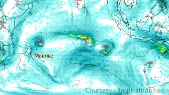 Track of Upcoming Tropical Cyclone For Maurice By Models - 23 Jan, 2022