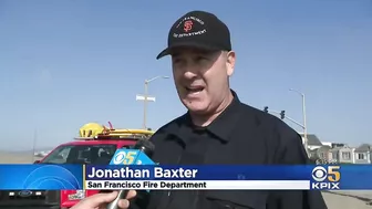 Powerful Surf Strikes Coast; Surfers At Ocean Beach Brave Dangerous Waves