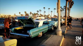 Lowriders at Santa Monica Beach