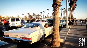 Lowriders at Santa Monica Beach