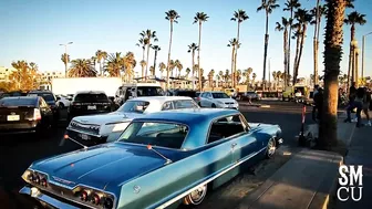 Lowriders at Santa Monica Beach