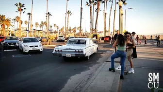 Lowriders at Santa Monica Beach