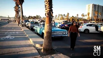 Lowriders at Santa Monica Beach