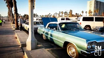 Lowriders at Santa Monica Beach