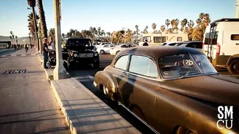 Lowriders at Santa Monica Beach