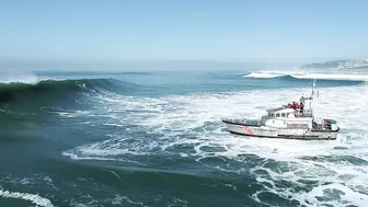 Coast Guard Charging Ocean Beach 1-24-22 #coastguard #surf #sanfrancisco