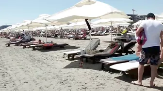 Part 2 Plaja Merlin Beach, Relaxation, Sea, Sun, 4K video, Bikini Beach, Romania Mamaia Beach.