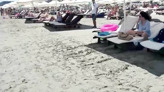 Part 2 Plaja Merlin Beach, Relaxation, Sea, Sun, 4K video, Bikini Beach, Romania Mamaia Beach.