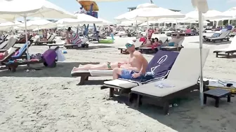 Part 2 Plaja Merlin Beach, Relaxation, Sea, Sun, 4K video, Bikini Beach, Romania Mamaia Beach.