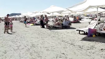 Part 2 Plaja Merlin Beach, Relaxation, Sea, Sun, 4K video, Bikini Beach, Romania Mamaia Beach.