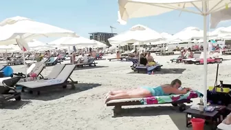 Part 2 Plaja Merlin Beach, Relaxation, Sea, Sun, 4K video, Bikini Beach, Romania Mamaia Beach.