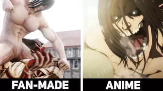 Anime VS Fan Animation - Attack On Titan Season 4 Episode 78