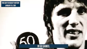 Mike Bossy Matches Maurice Richard's Record Of 50 Goals In 50 Games | This Day In Hockey History