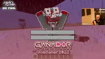 MUERTE DE ELXOKAS ULTIMO JUGADOR de Minecraft Squid Game