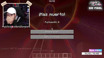 MUERTE DE JUAN | 14avo Jugador Eliminado del Dia 6 de Minecraft Squid Game