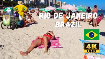 ???????? Summer ☀️????️  Rio de Janeiro - Brasil - Relaxing Leblon Beach Walk 4K