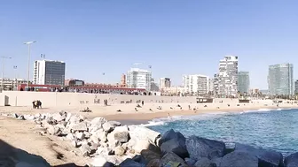 Barcelona Beach Walk Tour Short Update on January 2022