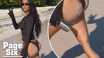 Kim Kardashian deletes bikini picture after Photoshop accusations | Page Six Celebrity News