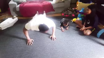 Funny Moments of Baby Exercising with Daddy || Big Daddy