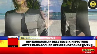 KIM KARDASHIAN DELETES BIKINI PICTURE AFTER FANS ACCUSE HER OF PHOTOSHOP | WTN ||