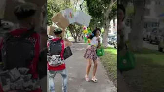 The Last GIRL!! ???? Funny Falling Boxes Prank! #shorts